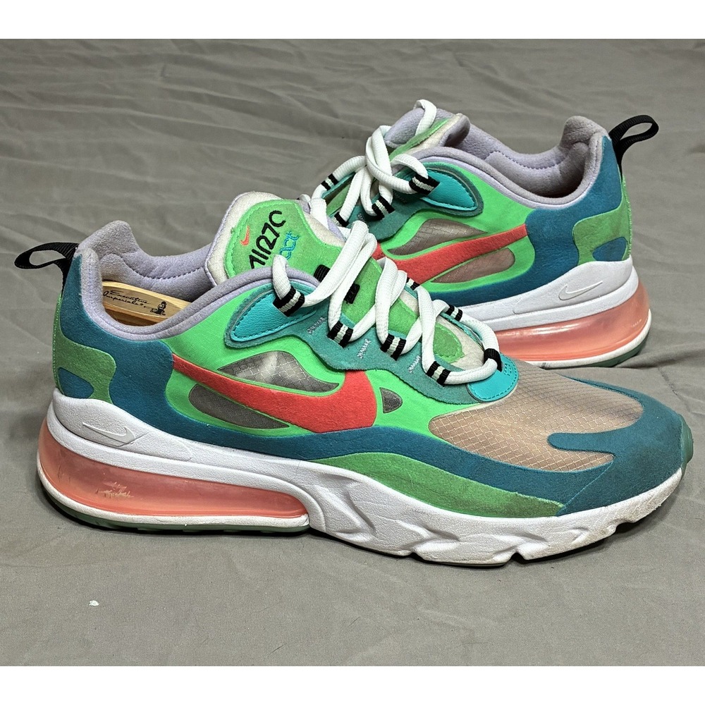 Nike Air Max 270 React Women's 10 Electro Green Lagoon